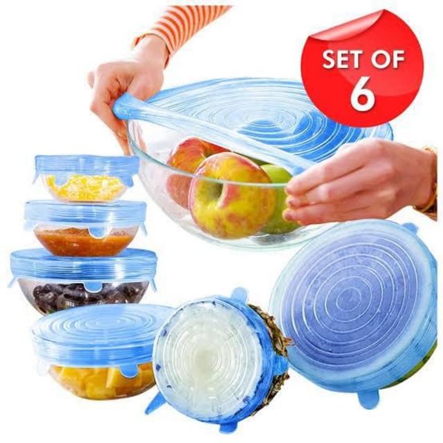 *Silicone Lids 6 Different Sizes set