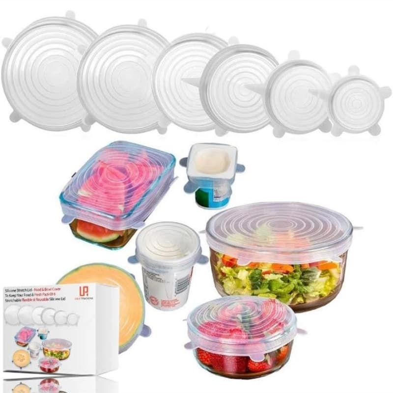 *Silicone Lids 6 Different Sizes set