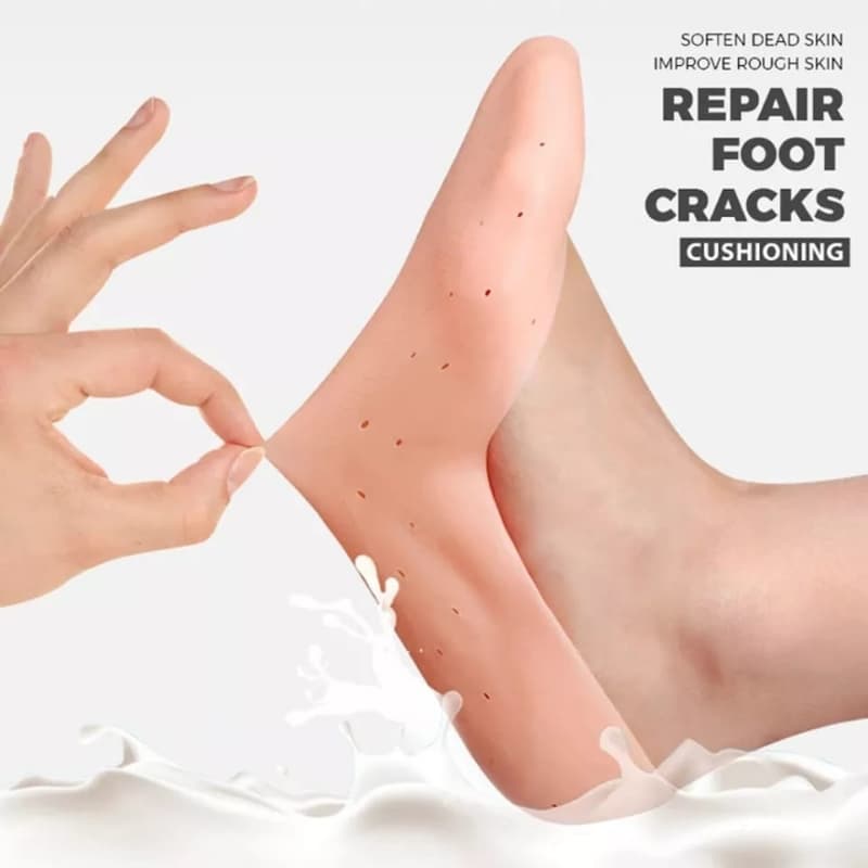 Silicone Foot Chapped Care Tool Moisturizing Gel Heel Socks Cracked Skin Ca