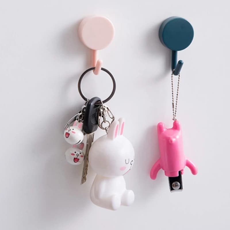10pcs/set Towel Hook Bathroom Organizer Multicolor Punch-free Key Hook Hang