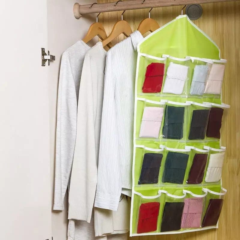 Over The Door Storage Bag Wall Closest Shoe Organizer Rack 16 Pocket Hangin