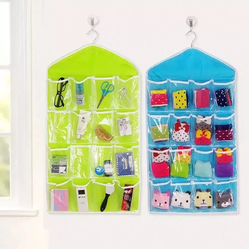 Over The Door Storage Bag Wall Closest Shoe Organizer Rack 16 Pocket Hangin