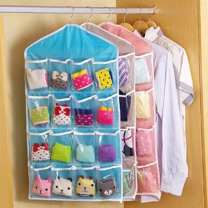 Over The Door Storage Bag Wall Closest Shoe Organizer Rack 16 Pocket Hangin