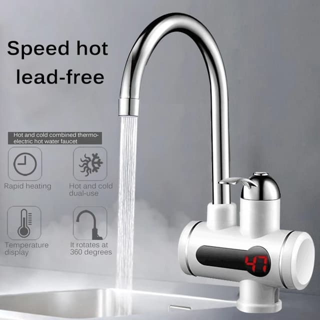 Water Heater Shower 220V Kitchen Faucet EU Plug Electric Water Heater