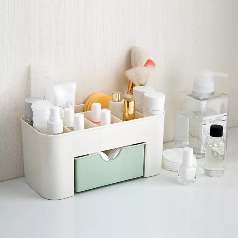Double Layer Plastic Makeup Organizers Storage Box Cosmetic Drawers Jewelry