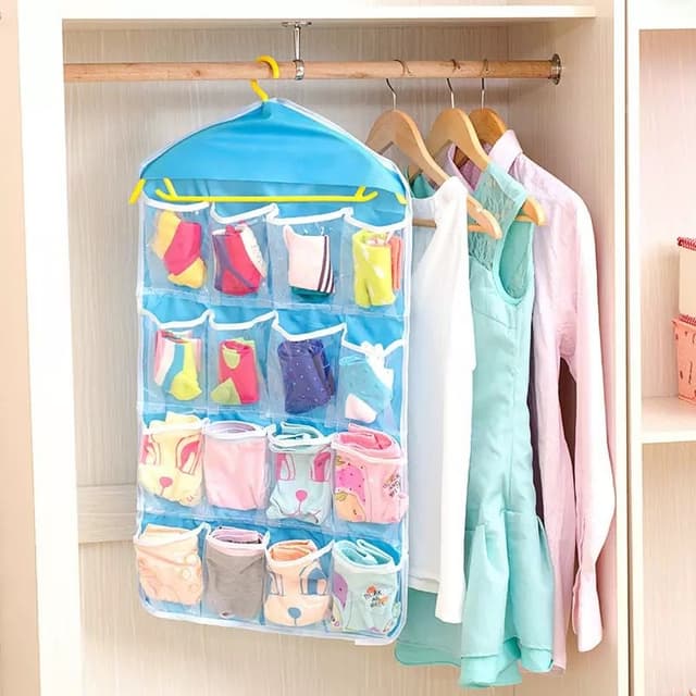Hanging 16 pocket organiser  each Random color hanger not included