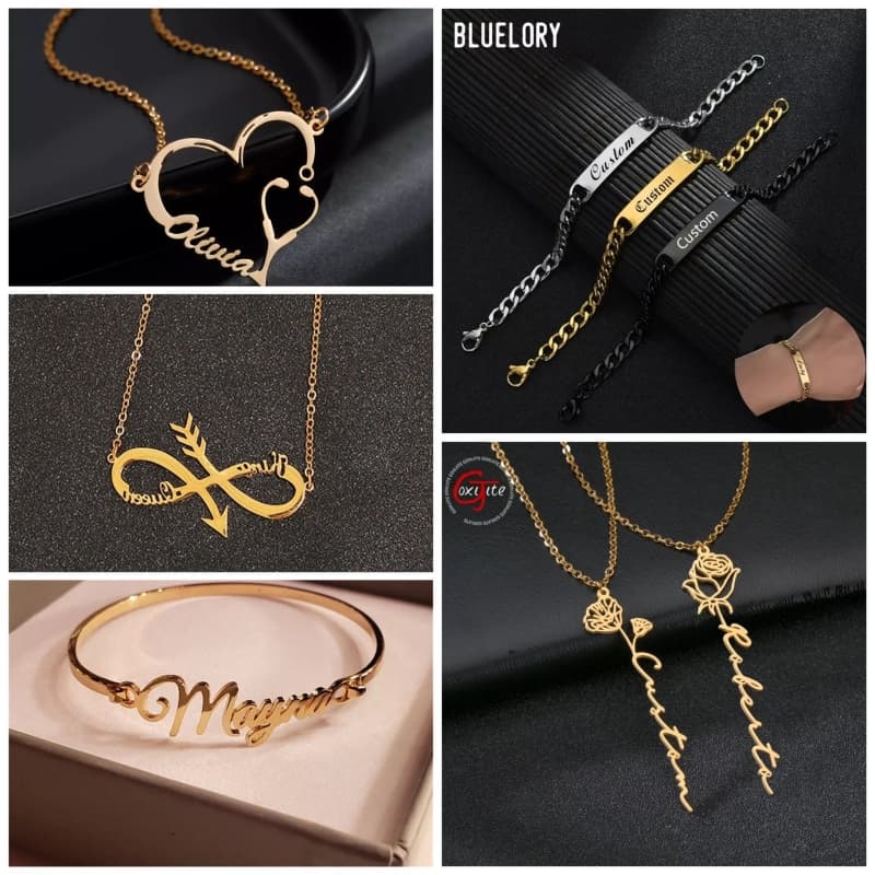 *Customized Items* ( Necklace, Bracelet, Ring ) 
✅ Jo chahien naam likhwa