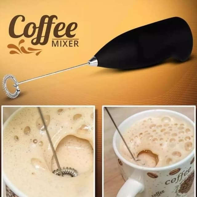 Coffee mixer cell operated