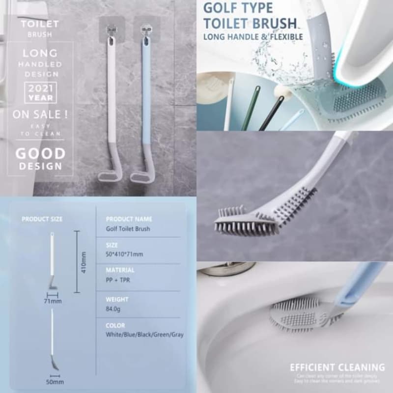 Golf type toilet brush